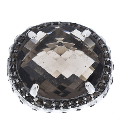 John Hardy Sterling Silver Smoky Topaz Bamboo Dome Ring 54 7 1 of 10