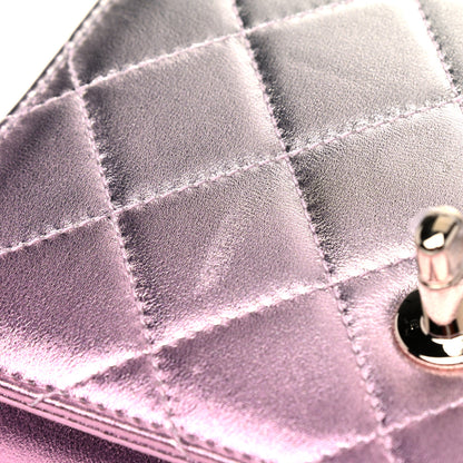 Chanel Metallic Lambskin Like A Wallet Flap Golden Pink 12 of 17