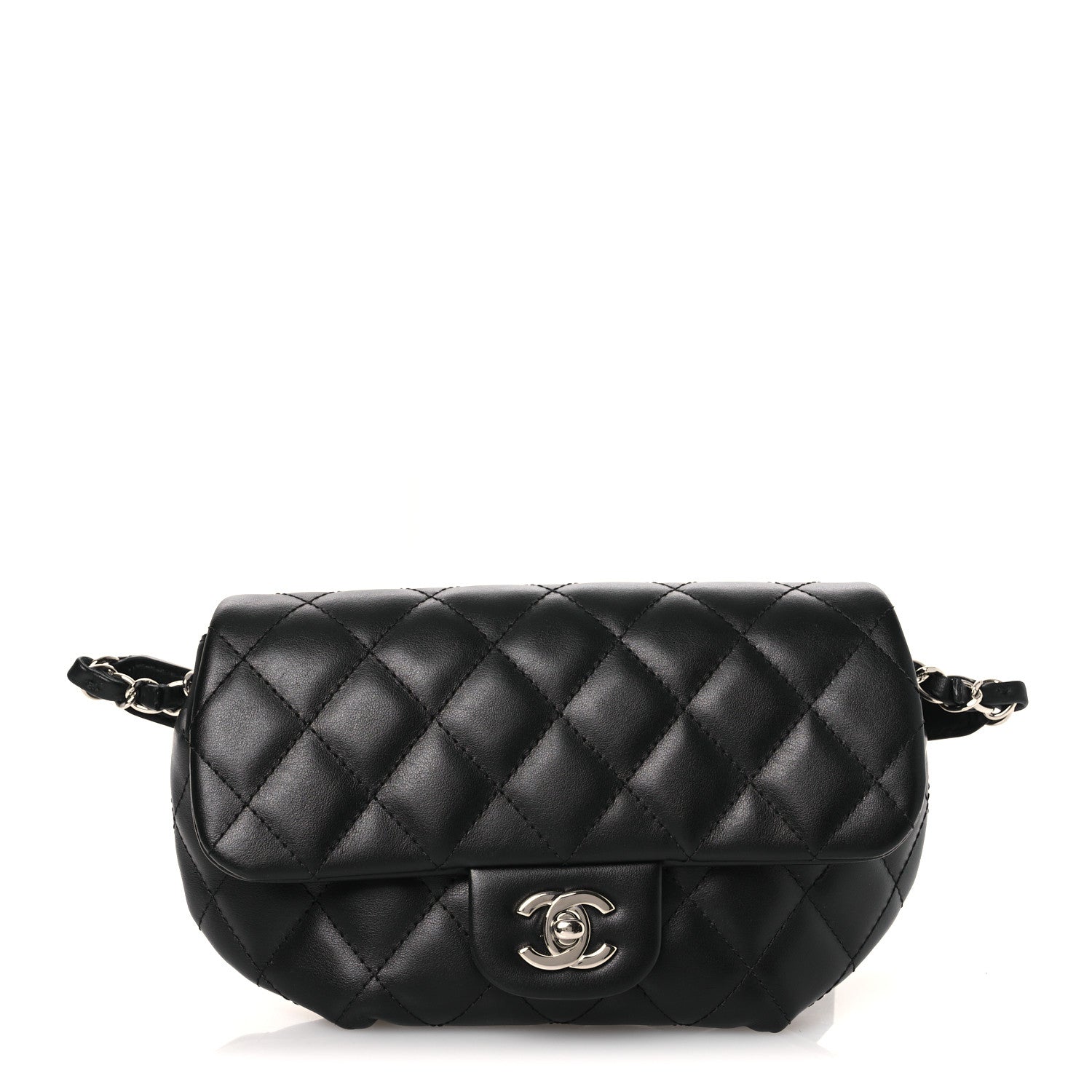 Chanel Calfskin Quilted CC Uniform Flap Belt Bag Black 1 of 8