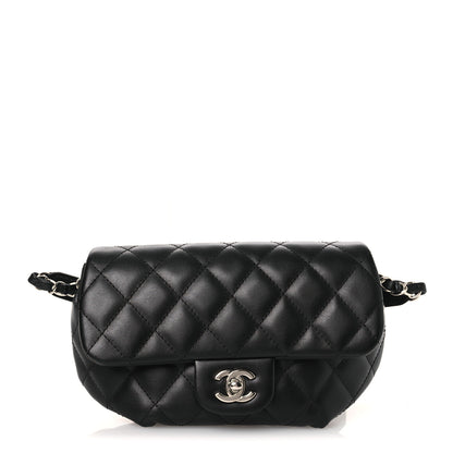Chanel Calfskin Quilted CC Uniform Flap Belt Bag Black 1 of 8