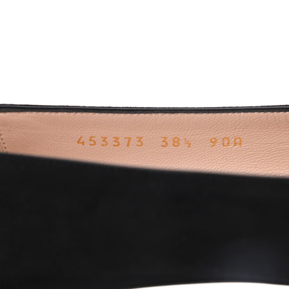 Gucci Kid Scamosciato GG Marmont Fringe Flats 38.5 Black 8 of 8