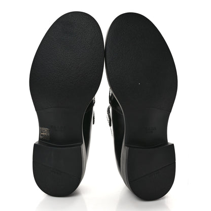 Prada Spazzolato Mens Mary Jane T Strap 40mm Loafers 9 Black 5 of 9