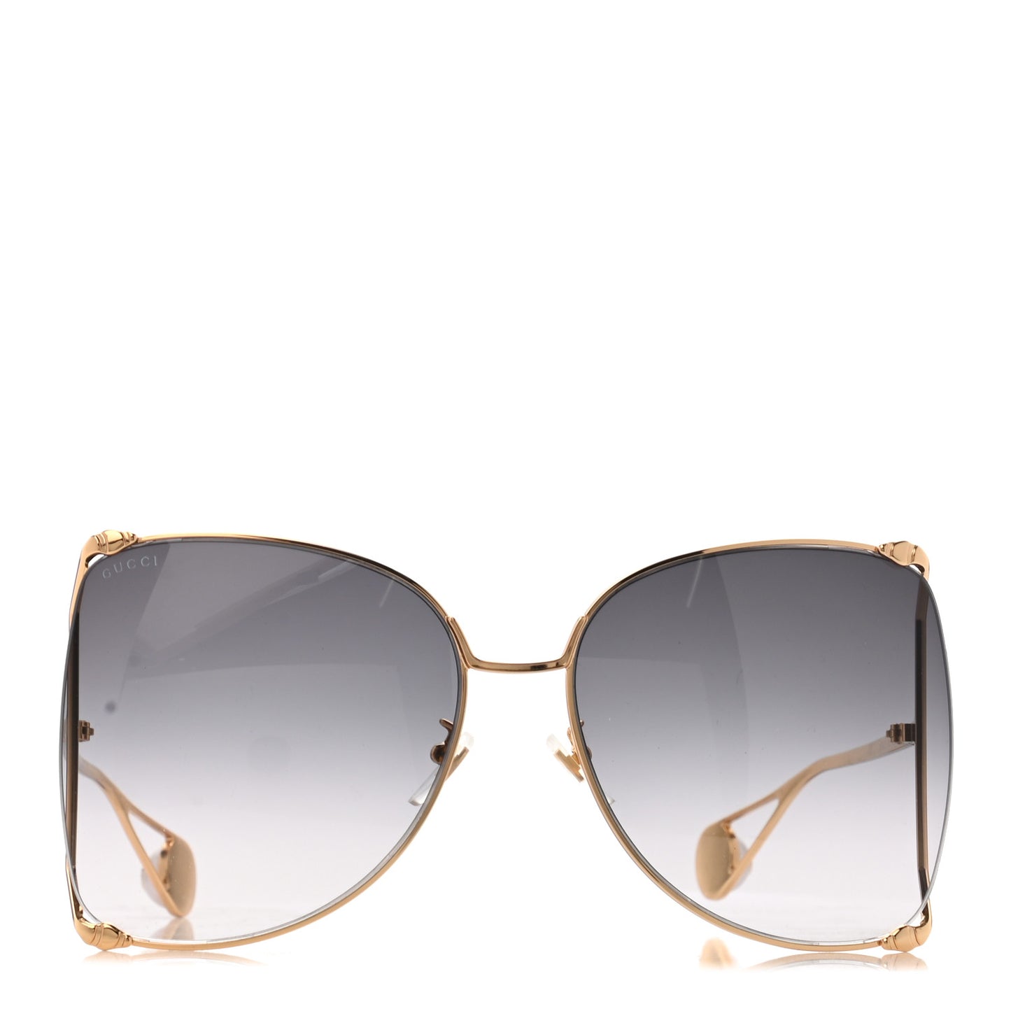Metal Oversized Round Sunglasses GG0252S Gold