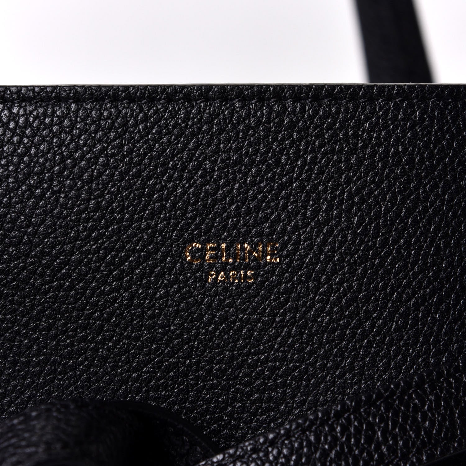Celine Soft Grained Calfskin Medium Belt Cabas Phantom Black 5 of 5