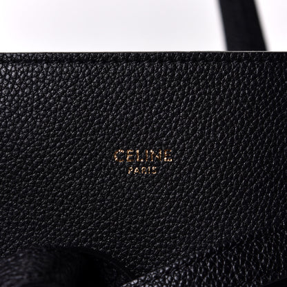 Celine Soft Grained Calfskin Medium Belt Cabas Phantom Black 5 of 5