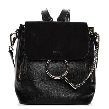 Chloe Suede Calfskin Small Faye Backpack Black 2 of 15