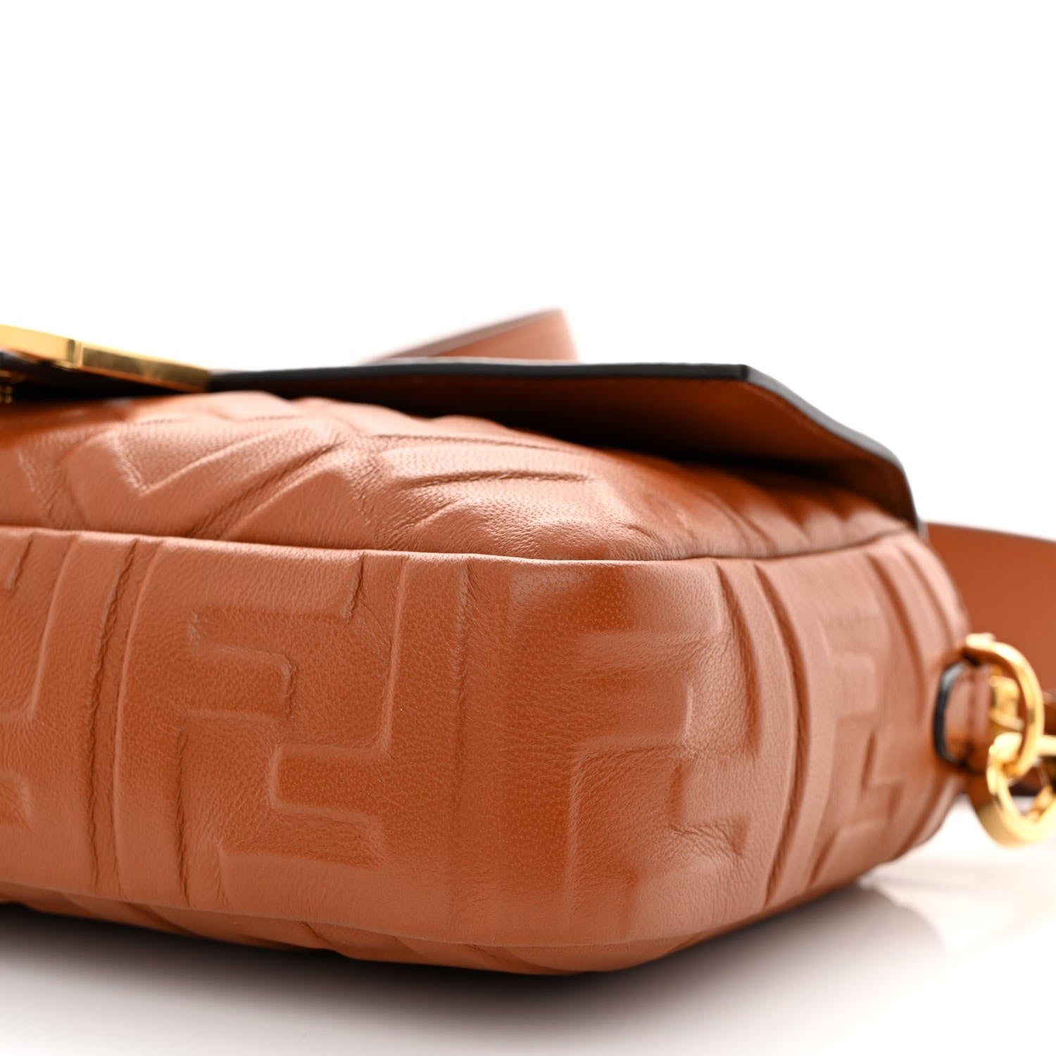 Fendi Nappa FF 1974 Embossed Baguette Coloniale 10 of 11
