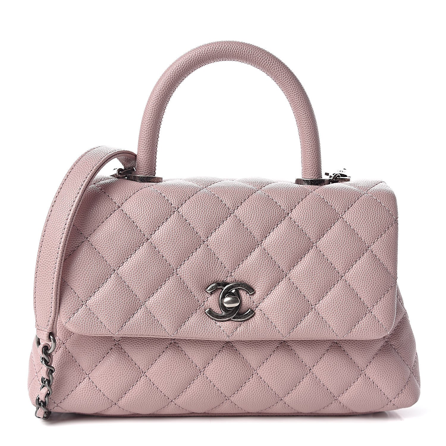 Chanel Caviar Quilted Mini Coco Handle Flap Pink 1 of 10
