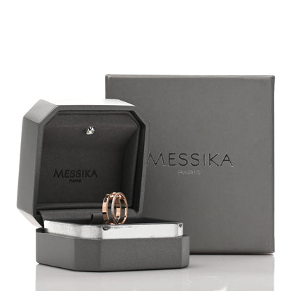 Messika 18K Rose Gold Diamond Move Romane Band Ring 53 6.5 5 of 5