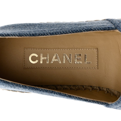 Chanel Denim CC Espadrilles 37 Blue Black 8 of 10