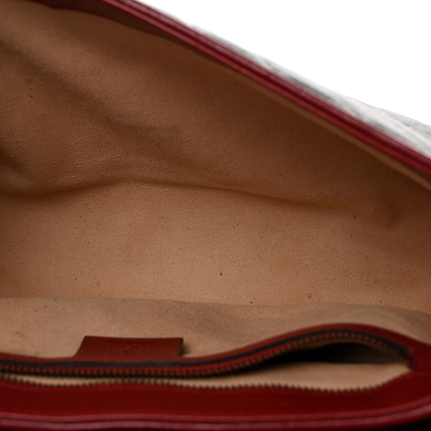 Vintage Effect Calfskin Matelasse Diagonal Small Torchon GG Marmont Shoulder Bag Black Romantic Cherry