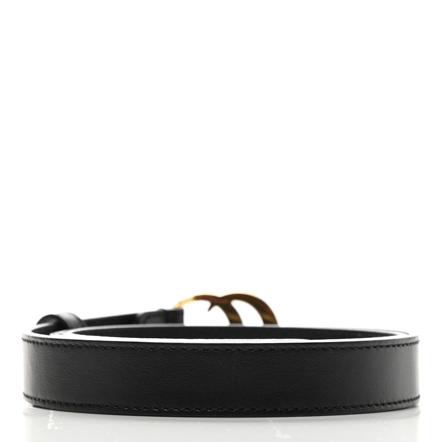 Gucci Plutone Calfskin Double G 20mm Belt 75 30 Black 2 of 6