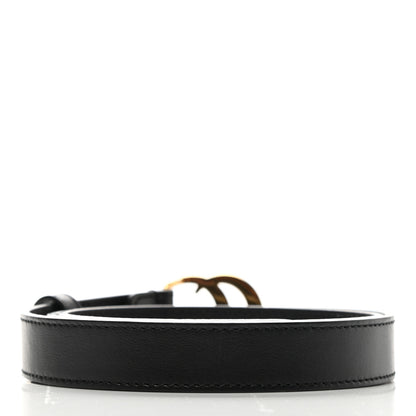 Gucci Plutone Calfskin Double G 20mm Belt 75 30 Black 2 of 6