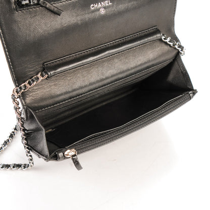 Chanel Lambskin Timeless CC Wallet On Chain WOC Black 7 of 8