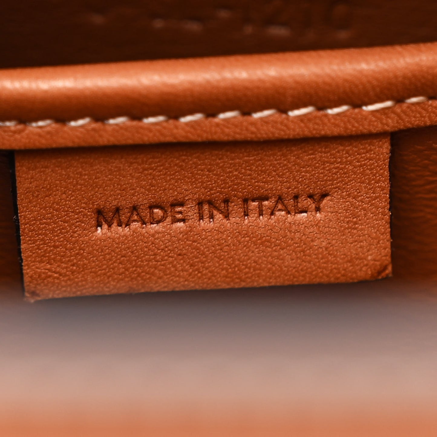 Smooth Calfskin Tweed Nano Luggage Navy Tan