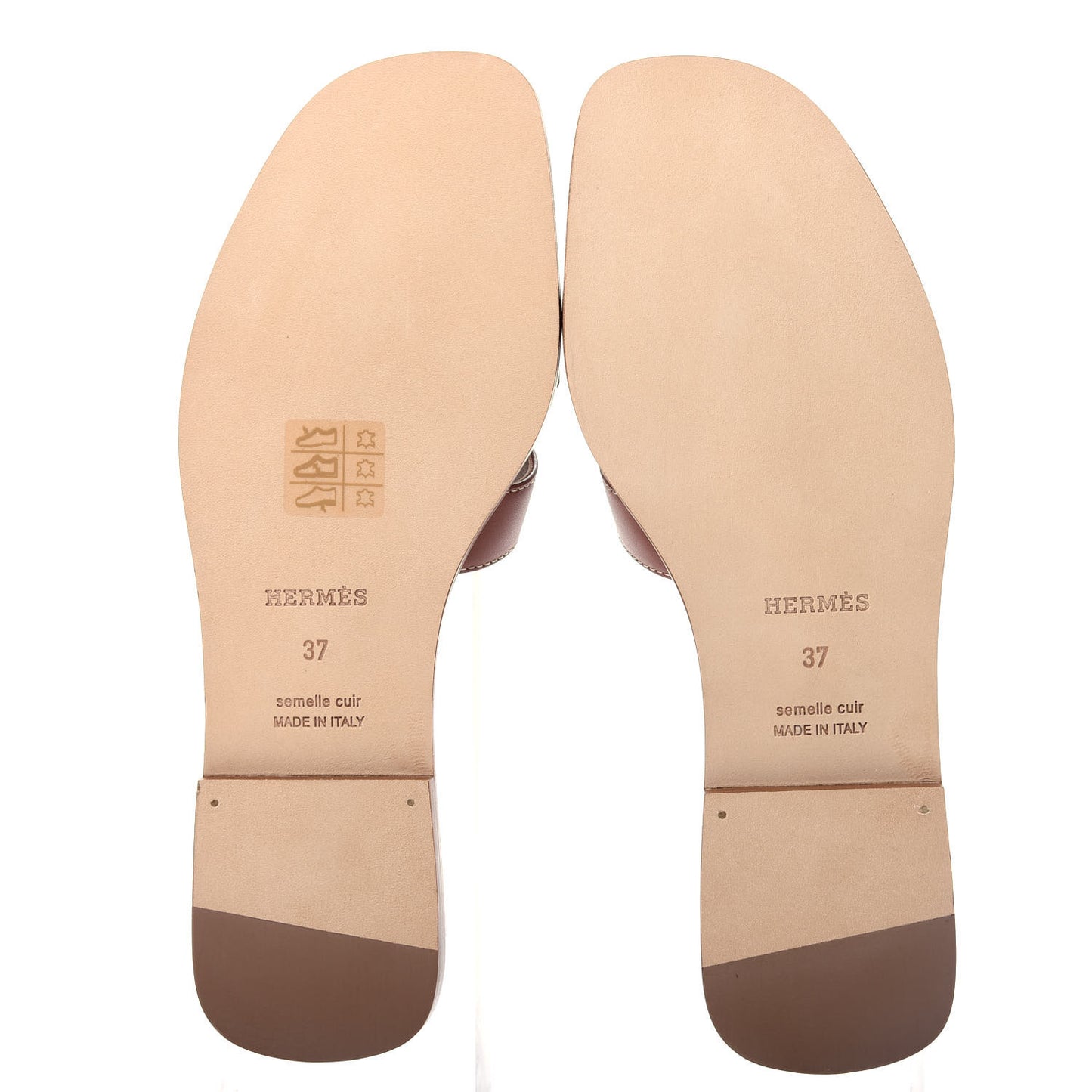 Box Calfskin Oran Sandals 37 Gold