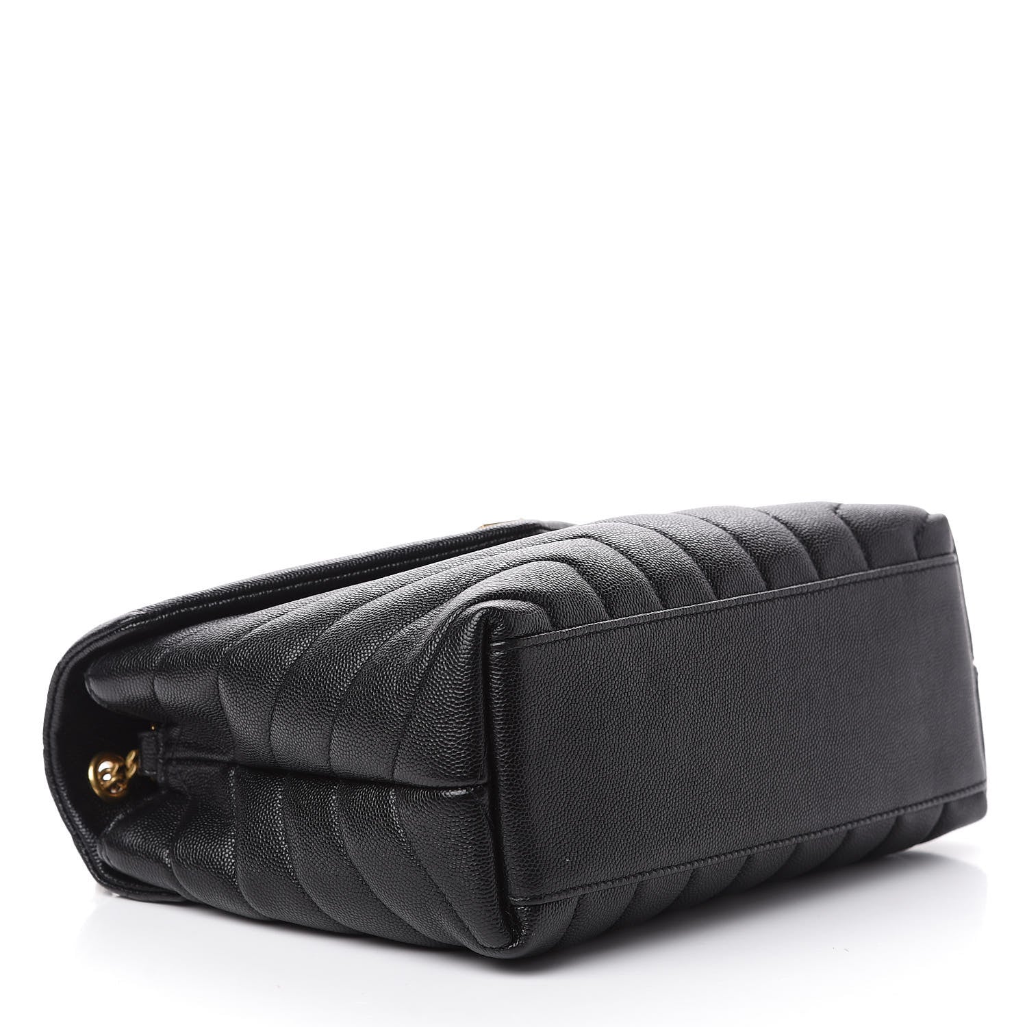 Saint Laurent Grain de Poudre Calfskin Y Quilted Monogram Small Loulou Chain Satchel Black 4 of 12