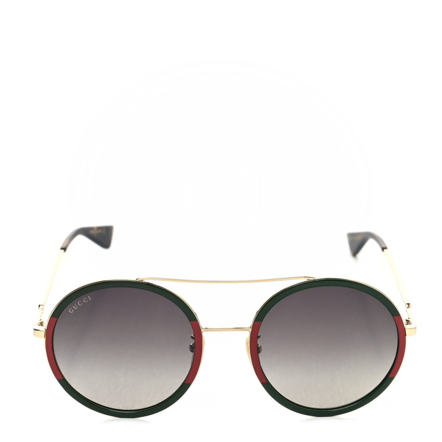 Metal Round Frame Sunglasses GG0061S Green Red