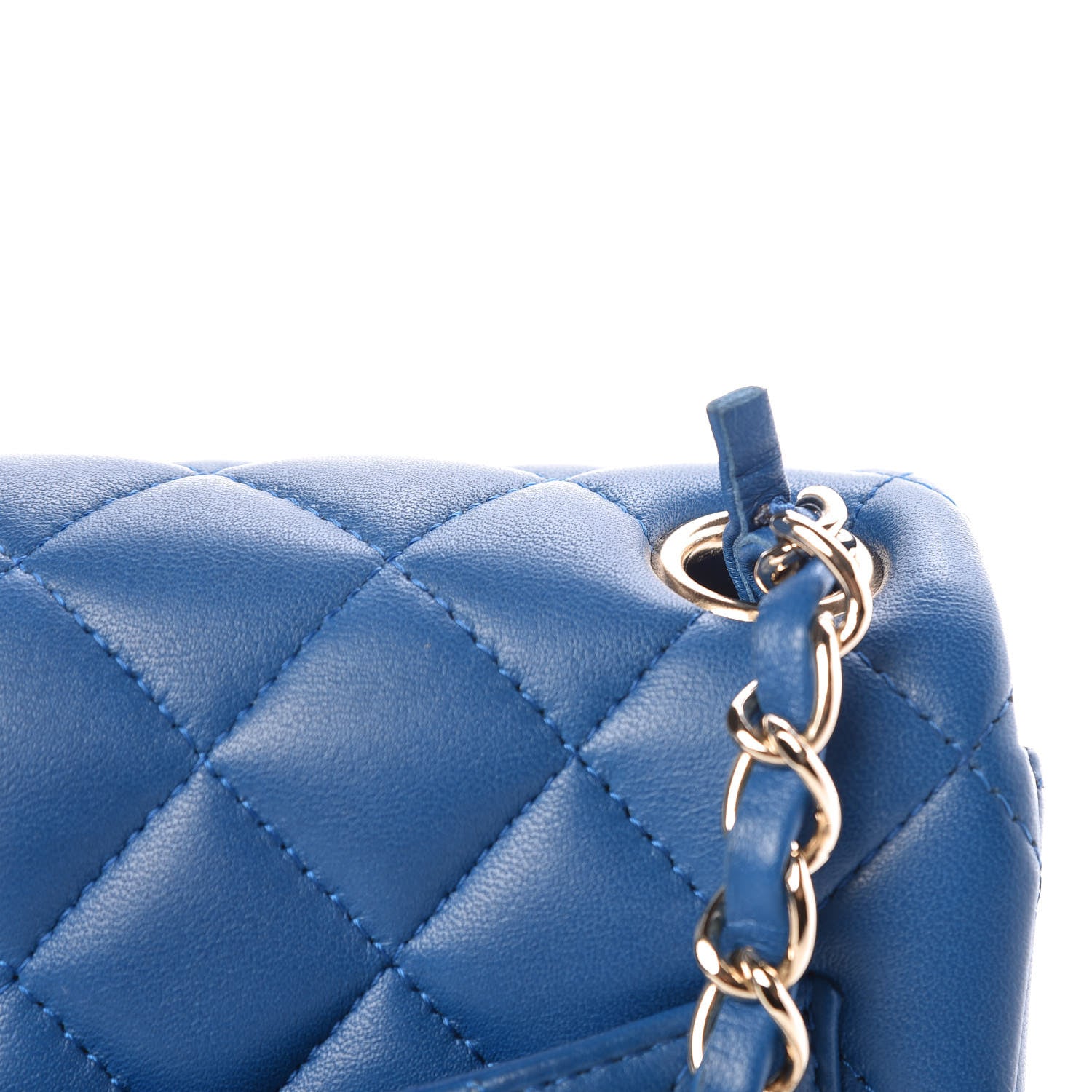 Chanel Lambskin Quilted Mini Square Flap Blue 5 of 11
