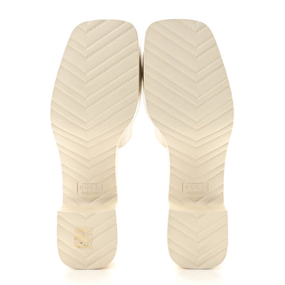 Gucci Rubber Gucci Logo Womens Platform 20/60mm Slide Sandals 40 Mystic White 6 of 10