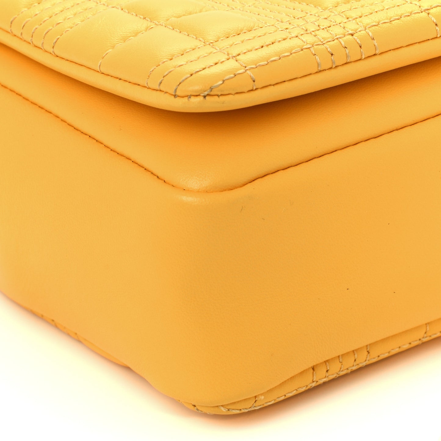 Lambskin Quilted Small Lola Bag Deep Saffron