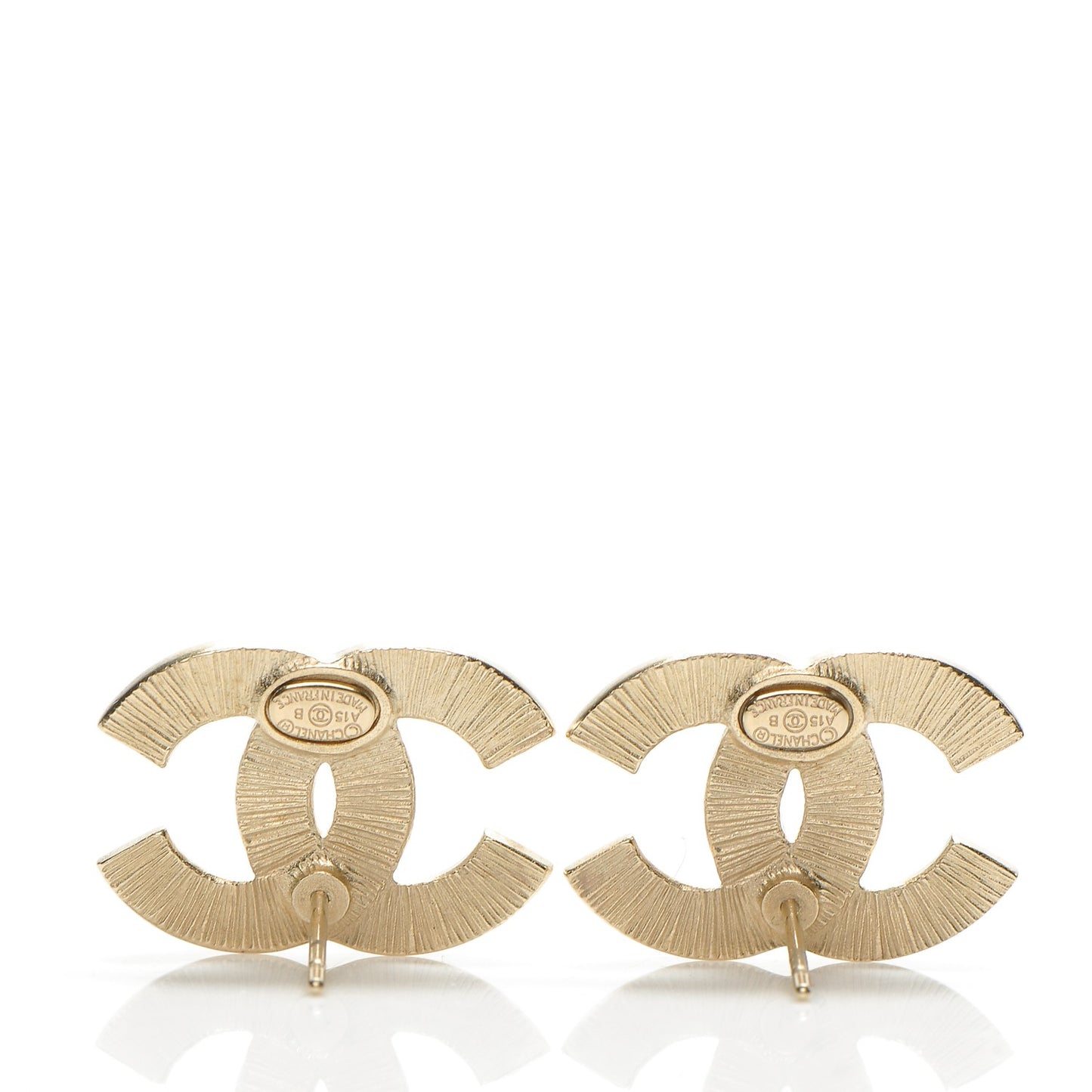 Pearl CC Earrings Gold Pearly White
