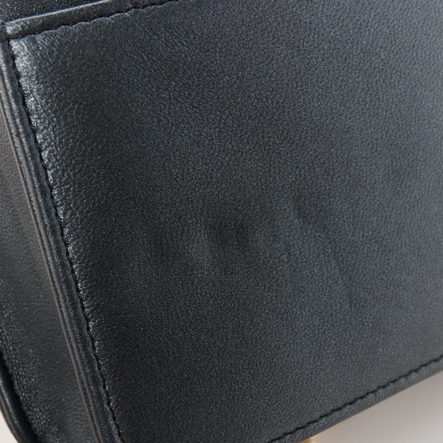 Chanel Iridescent Lambskin Quilted Pearl Wallet On Chain WOC Black 12 of 12