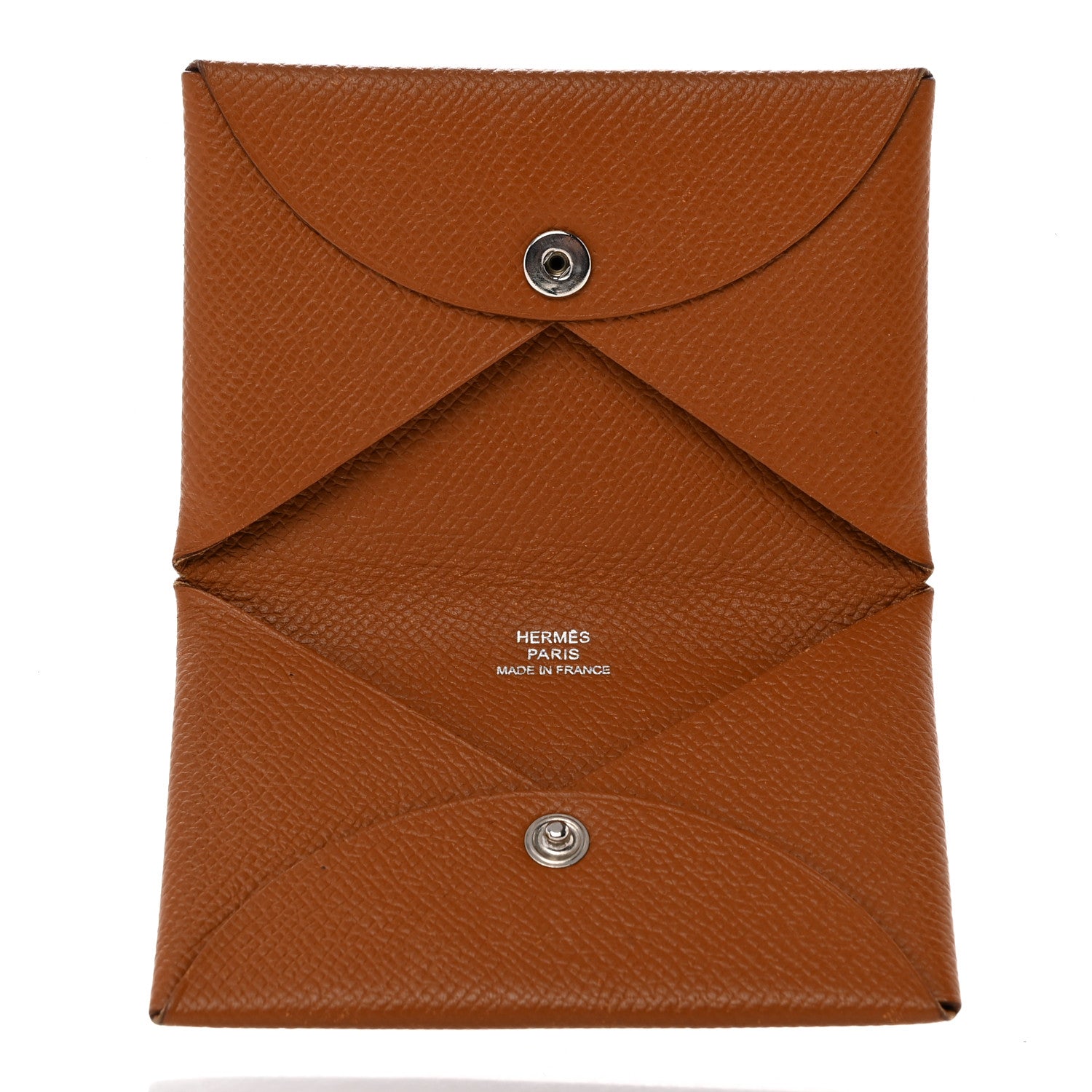 Hermes Epsom Calvi Card Case Gold 5 of 9
