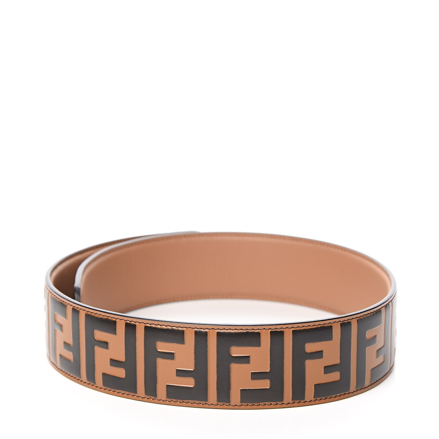 Calfskin FF 1974 Embossed Strap You Tobacco Black