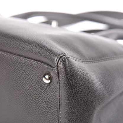 Chanel Calfskin Cerf Executive Shopper Tote Dark Grey 13 of 17