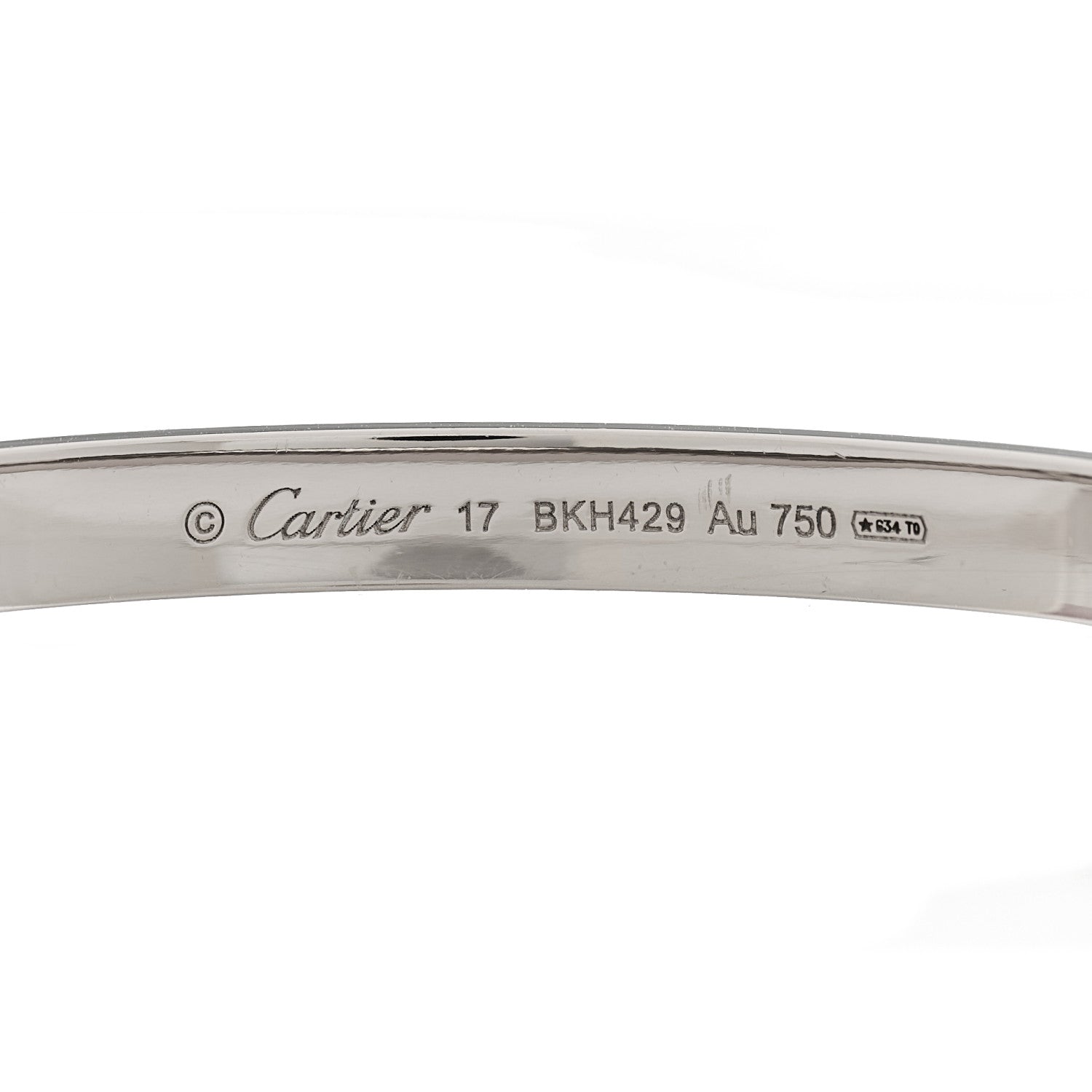 Cartier 18K White Gold LOVE Bracelet 17 4 of 8