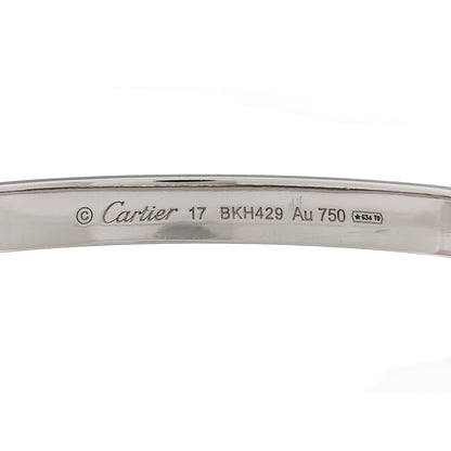 Cartier 18K White Gold LOVE Bracelet 17 4 of 8