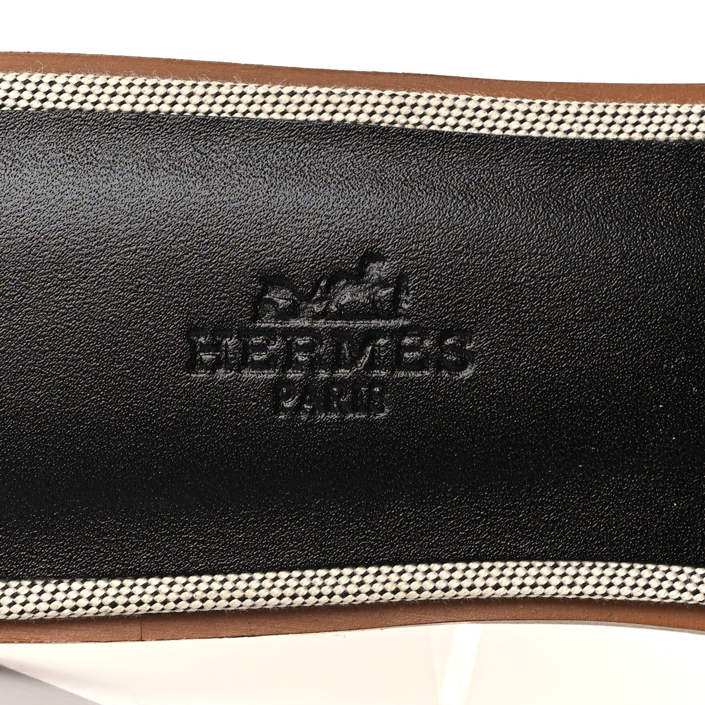 Calfskin Canvas Oran Sandals 39 Black