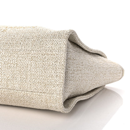 Chanel Lurex Boucle Small Deauville Tote Ivory 9 of 10