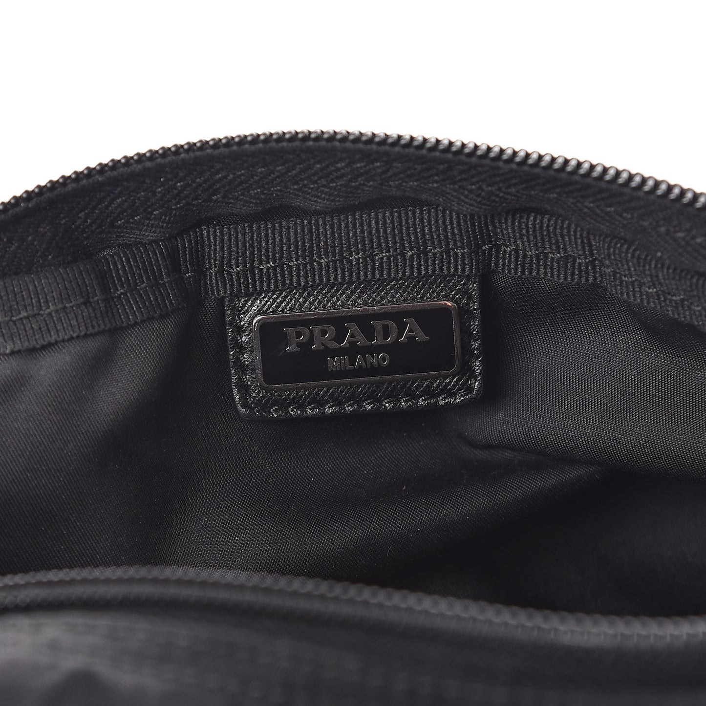 Nylon Tessuto Cosmetic Pouch Black