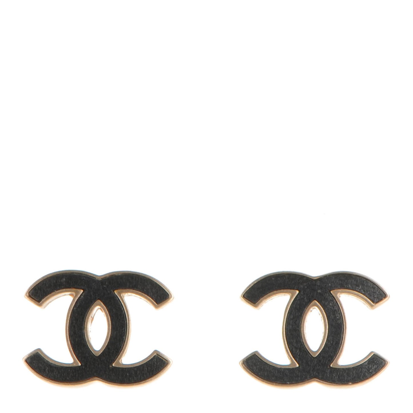 Lambskin CC Earrings Black