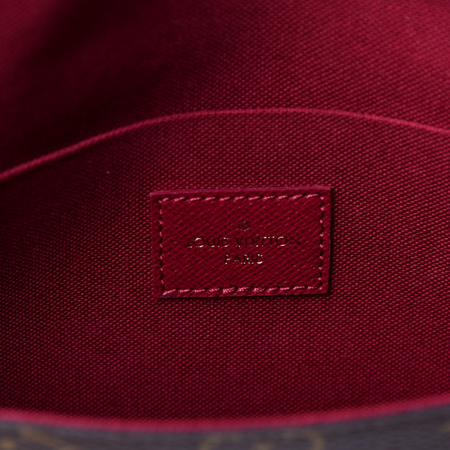 Monogram Pochette Felicie Chain Wallet Fuchsia
