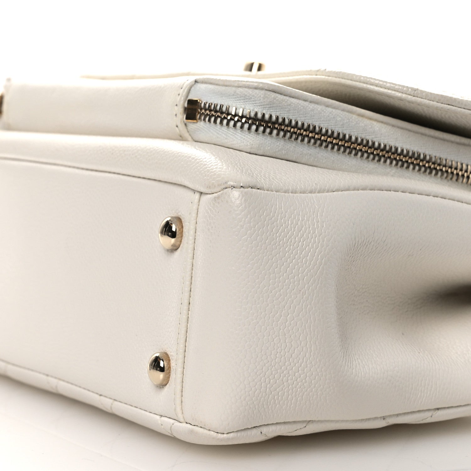 Chanel Caviar Quilted Medium Business Affinity Flap White 10 of 11
