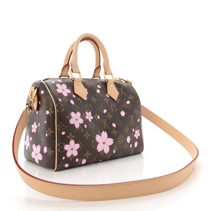 Louis Vuitton LV X TM Monogram Cherry Blossom Speedy Bandouliere 25 Sakura Brown 3 of 9