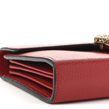 Gucci Calfskin Mini Dionysus Chain Wallet Hibiscus Red 9 of 10