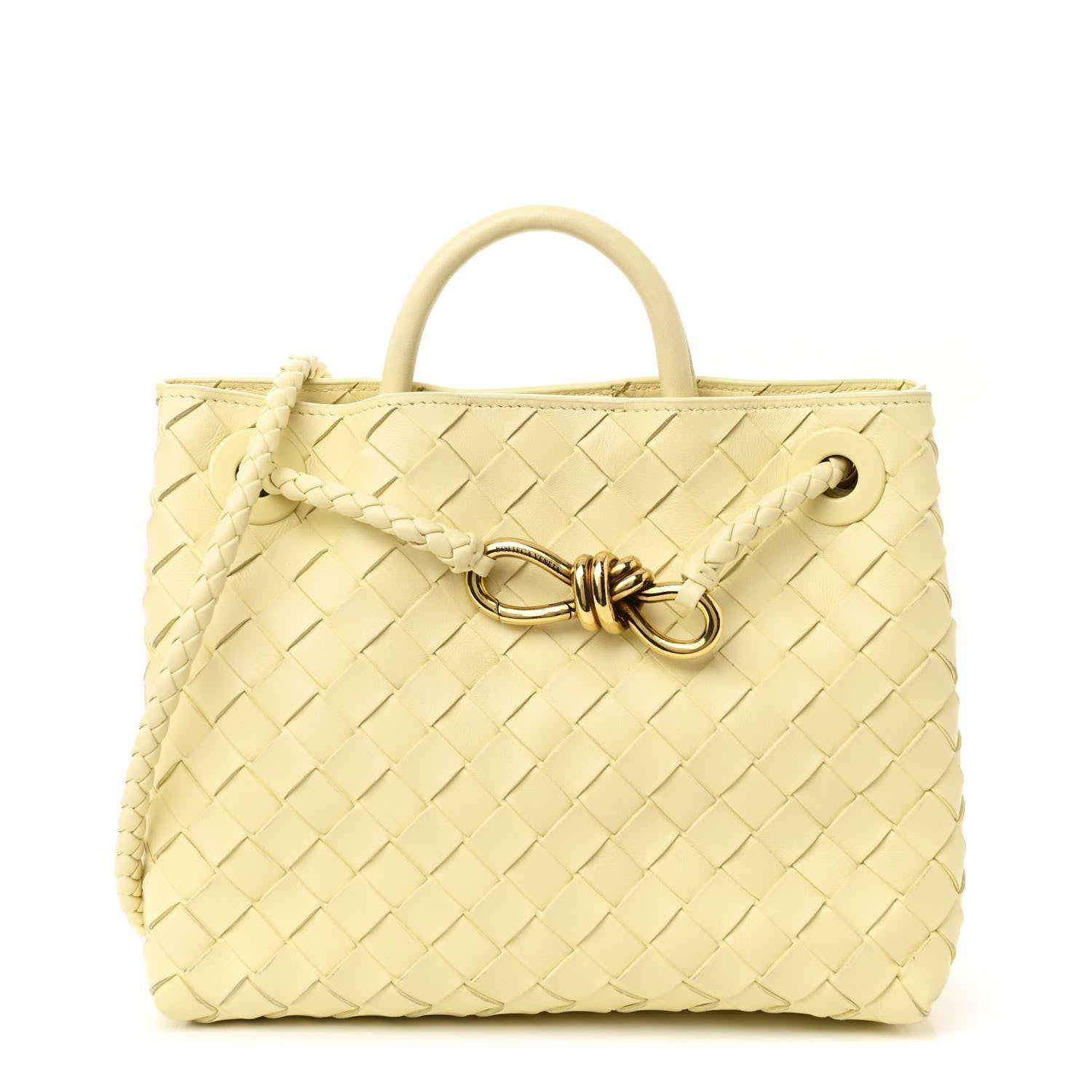 Bottega Veneta Nappa Intrecciato Small Andiamo Shoulder Bag Chamomile 1 of 9