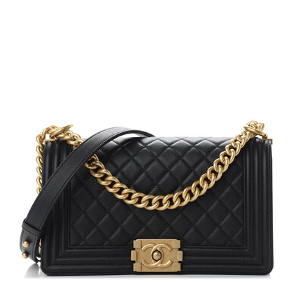 Chanel Caviar Quilted Medium Boy Flap Black 1 of 9