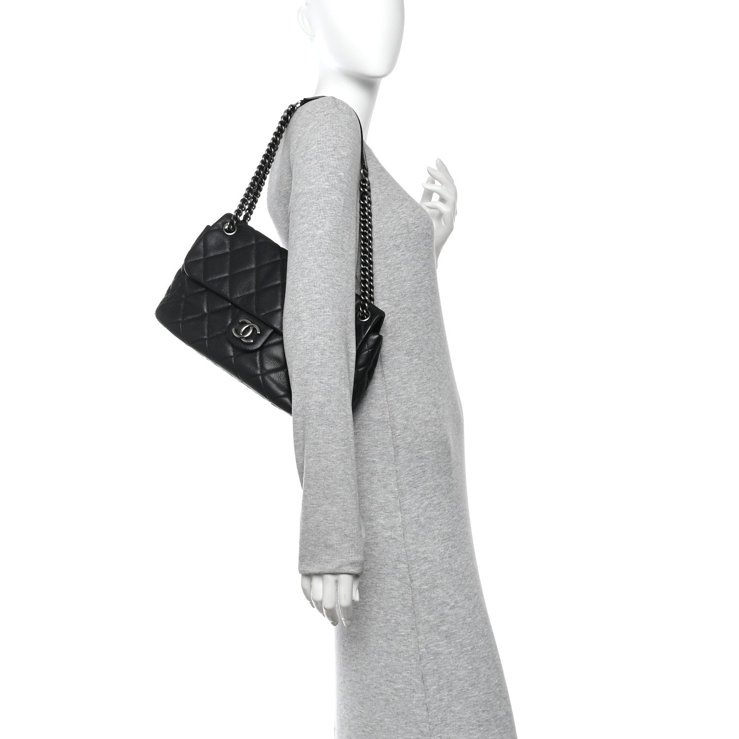 Chanel Caviar Quilted Coco Casual Flap Black 2 of 14