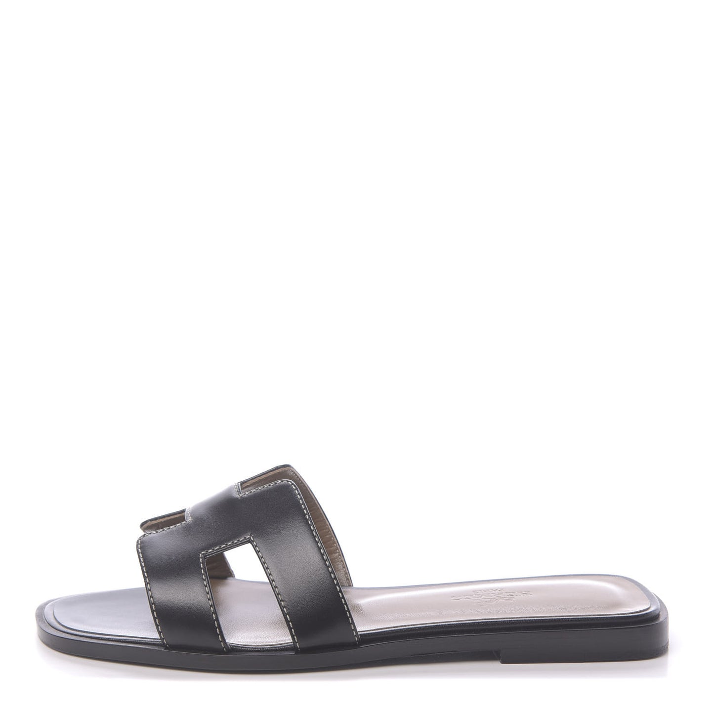 Box Calfskin Oran Sandals 35.5 Black