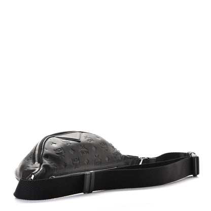 MCM Calfskin Ottomar Monogram Fursten Belt Bag Black 2 of 4