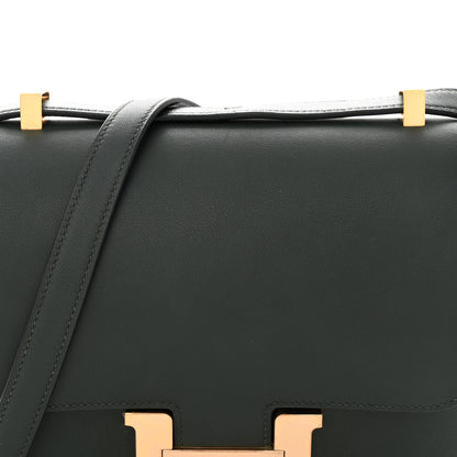 Hermes Swift Horseshoe Constance 24 Vert Anglais Gris Perle 15 of 23