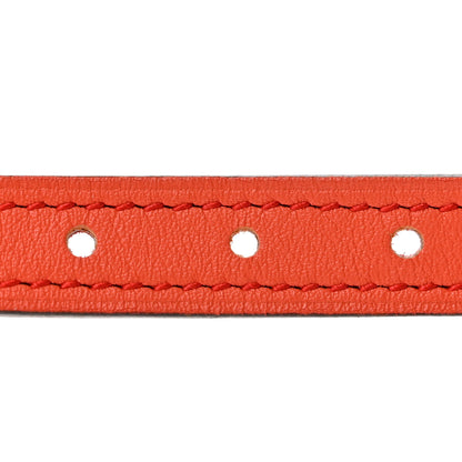 Hermes Swift Epsom 13mm Belt Strap 85 34 Orange Poppy Rose Azalee 3 of 6