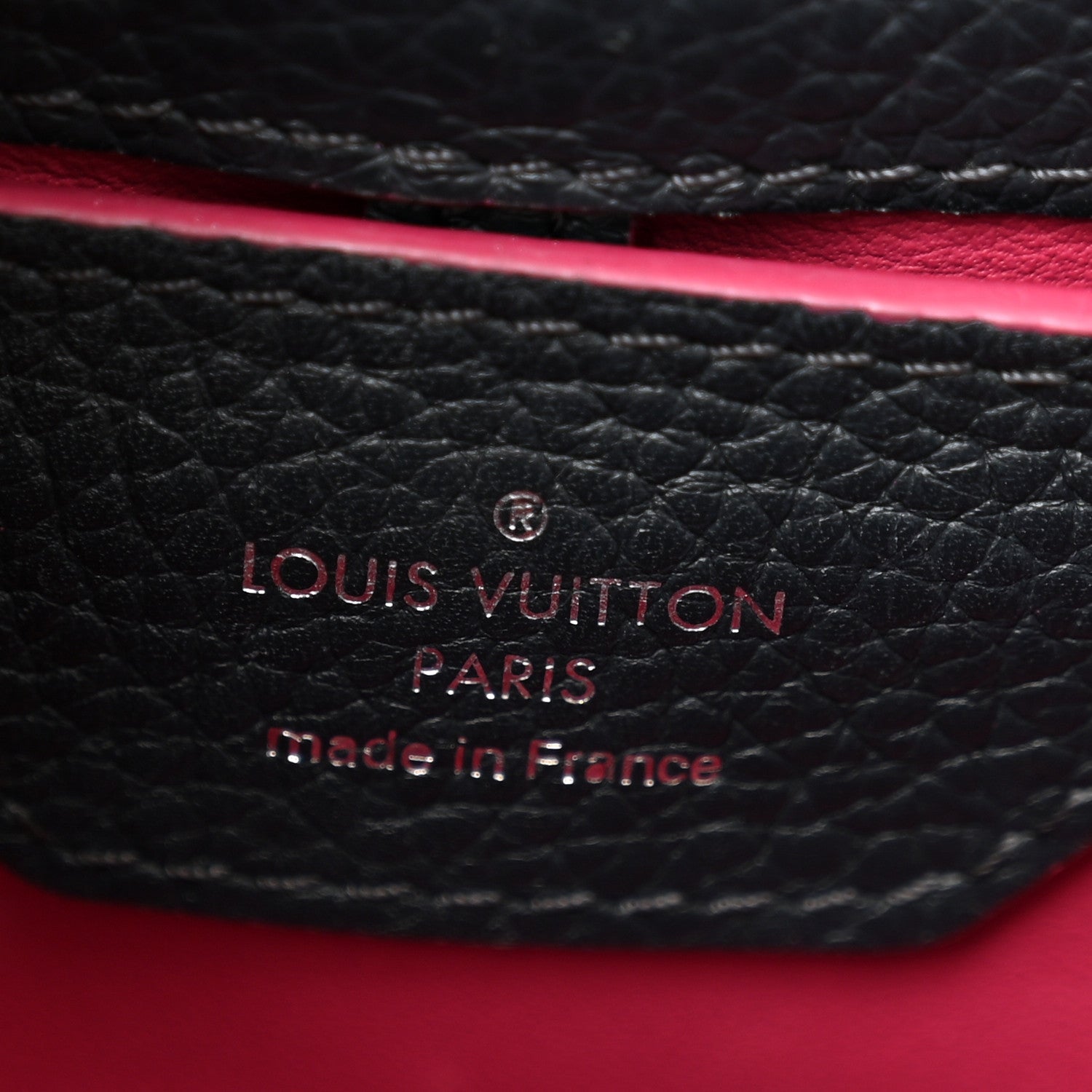 Louis Vuitton Taurillon Capucines PM Cobalt Fuchsia 6 of 9