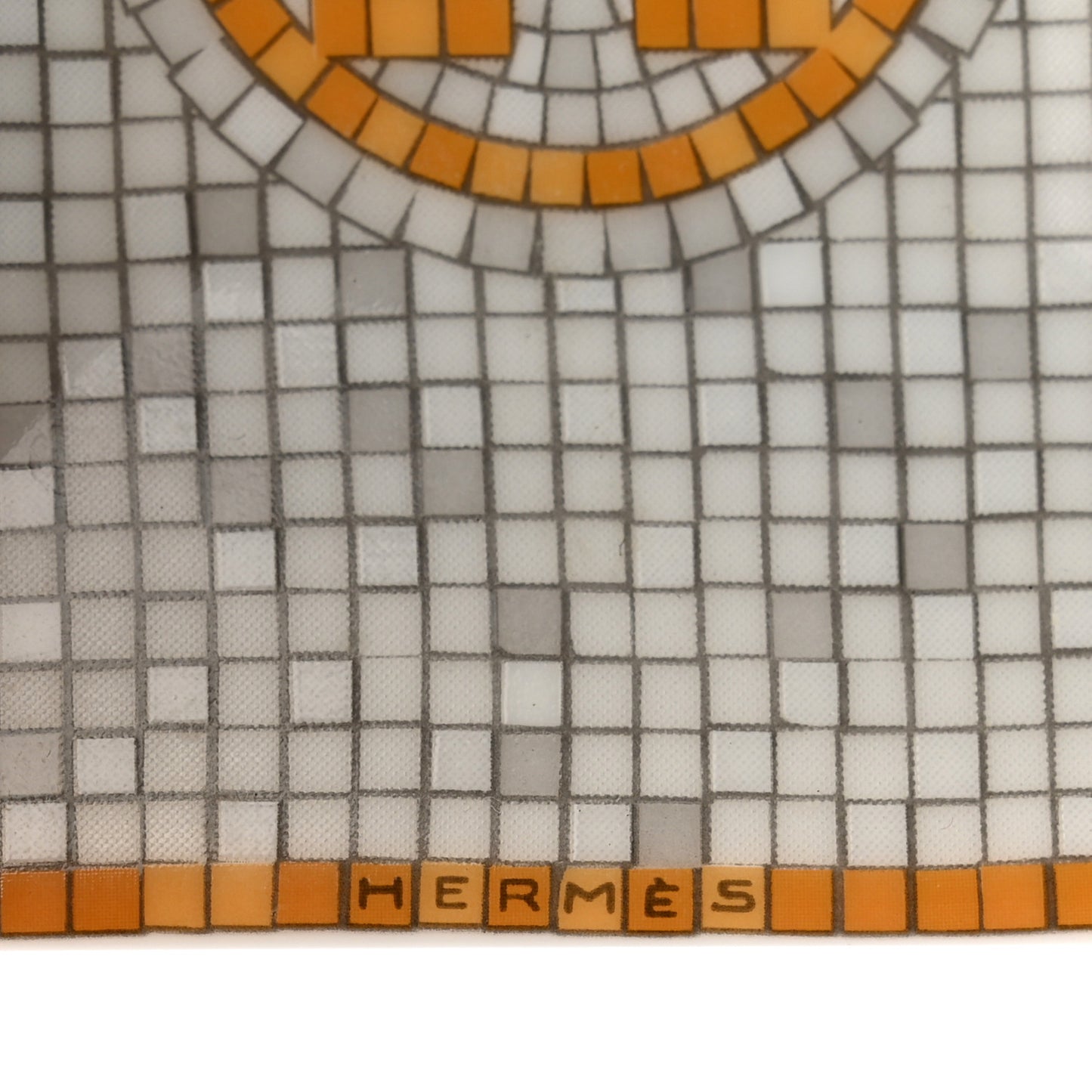 Porcelain Mosaique Au 24 Square Plate N°1 Gold