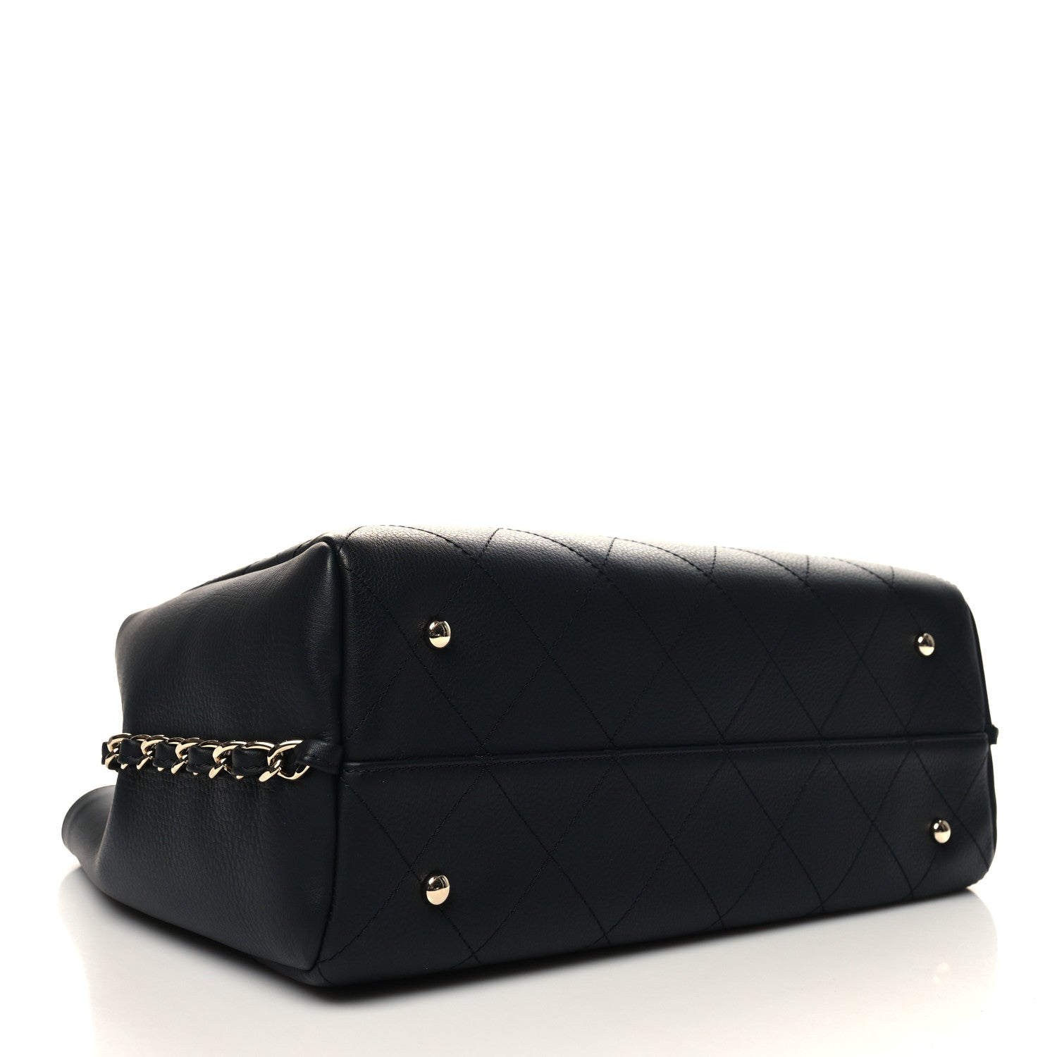 Chanel Bullskin Stitched Medium Shopping Bag Black 4 of 11